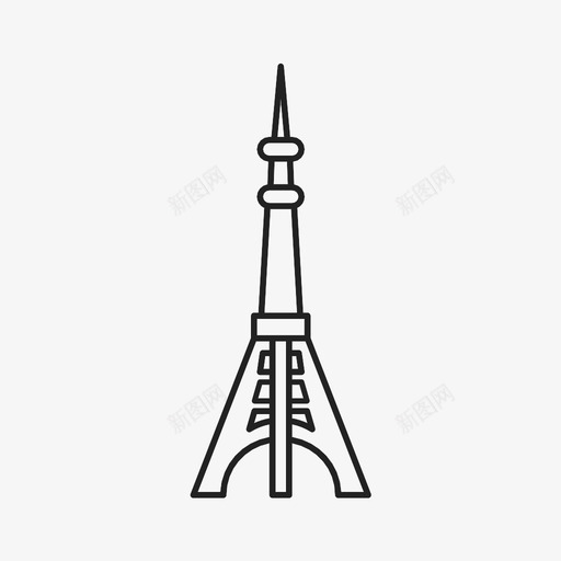 东京塔纪念碑国家纪念碑图标svg_新图网 https://ixintu.com 东京 东京塔 国家纪念碑 塔楼 纪念碑