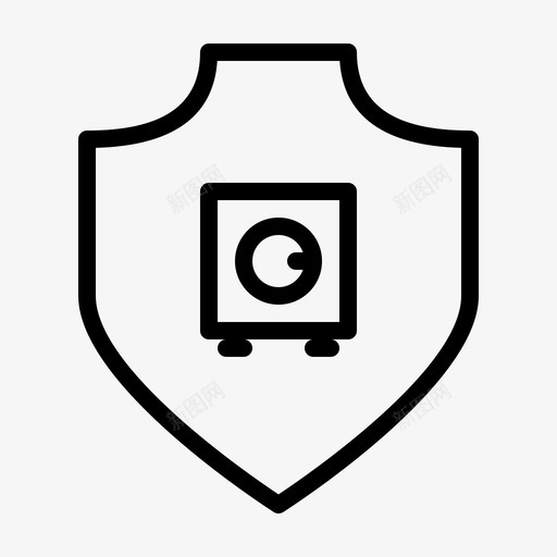 保险箱盾牌安全图标svg_新图网 https://ixintu.com 保护 保险箱 安全 安全和保护 现金 珠宝 盾牌 组合 贵重物品 银行