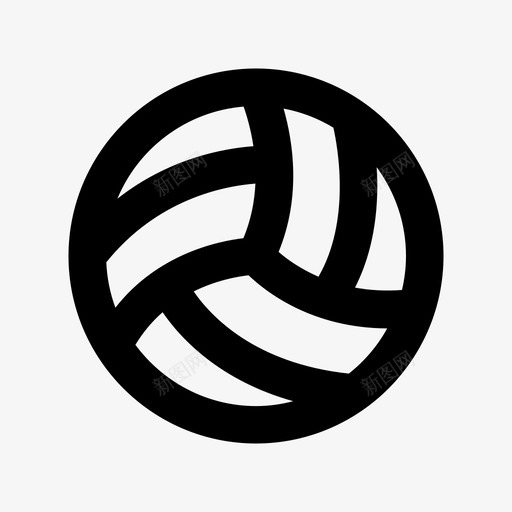 排球体育用品展示件图标svg_新图网 https://ixintu.com 体育和游戏材料设计图标 体育用品 展示件 排球 材料 水球 物体 项目