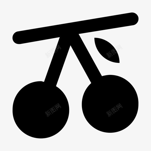 樱桃甜点配料甜品图标svg_新图网 https://ixintu.com 健康食品 全天然 核果 樱桃 派风味 甜品 甜点配料 食品和饮料材料设计图标