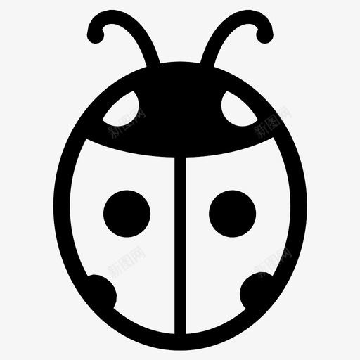 瓢虫触角彩色图标svg_新图网 https://ixintu.com 彩色 昆虫 瓢虫 自然 触角