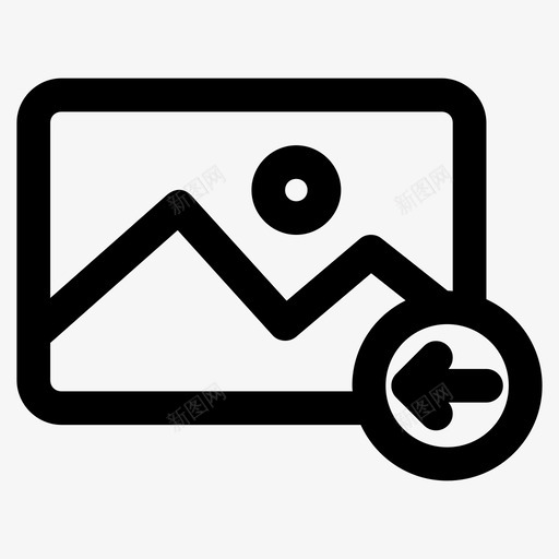 图像上一个标记左箭头图标svg_新图网 https://ixintu.com 图像 图像上一个 图库 媒体粗体 左箭头 摄影 标记 艺术显示 键