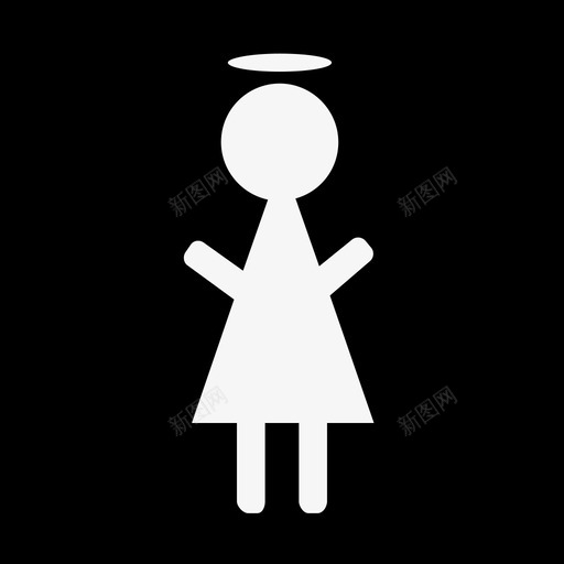 黑暗天使偶像天使图标svg_新图网 https://ixintu.com 偶像天使 黑暗天使
