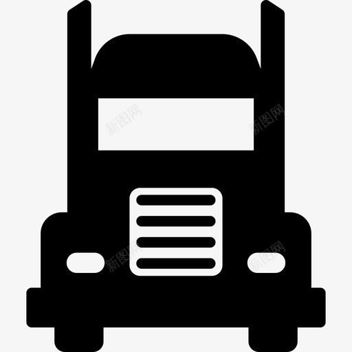 正面卡车运输物流配送图标svg_新图网 https://ixintu.com 正面卡车 物流配送 运输