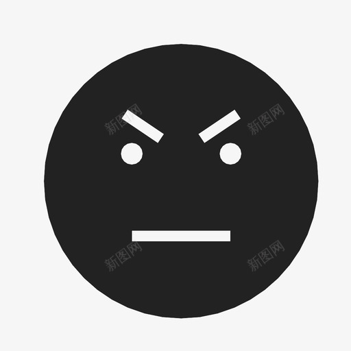 愤怒潮汐固执图标svg_新图网 https://ixintu.com 互联网 固执 愤怒 振荡 最新技术 潮汐 笑脸 表情符号 表情脸 震颤