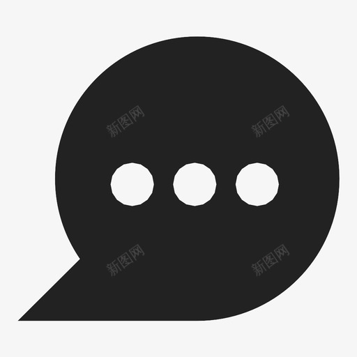 消息气泡要知道推送图标svg_新图网 https://ixintu.com 传达 对话 打字 推送 暗示 消息气泡 聊天 要知道 通知