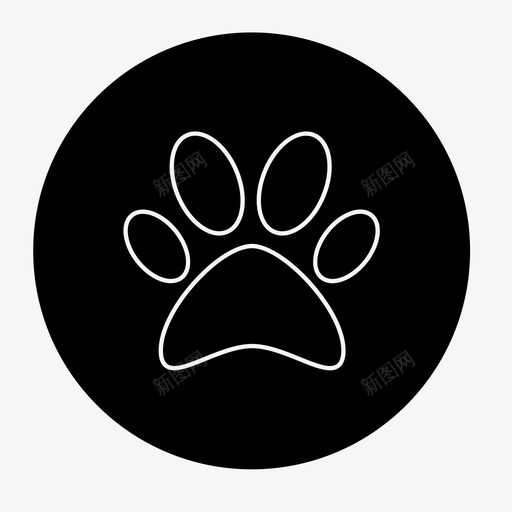 爪子狗爪子图标svg_新图网 https://ixintu.com 爪子 狗爪子