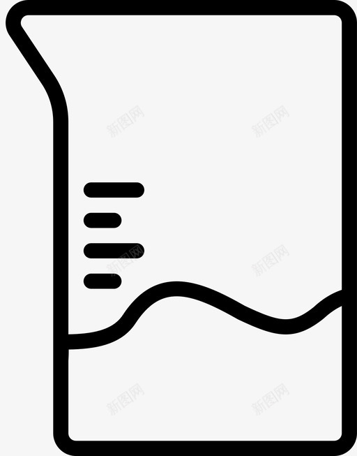 烧杯科学研究图标svg_新图网 https://ixintu.com 实验室 测量 液体 烧杯 玻璃 知识 研究 科学 粉碎图标科学大纲