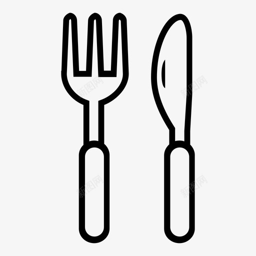 叉形刀图标svg_新图网 https://ixintu.com 叉形刀
