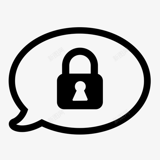 秘密访问聊天图标svg_新图网 https://ixintu.com 信息 密码 未知 私人 秘密 聊天 聊天气球 访问 锁 隐藏