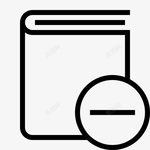 减册减页负片图标svg_新图网 https://ixintu.com 书籍 减册 减页 文件和文档 杂志 相册 精装本 课本 负片
