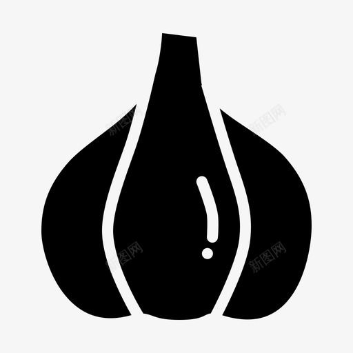 大蒜芳香球茎图标svg_新图网 https://ixintu.com 丁香 大蒜 层次 成分 浓烈 球茎 芳香 蔬菜和水果字形 调味料 香料