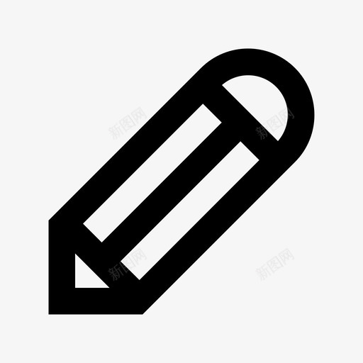 铅笔流文具图标svg_新图网 https://ixintu.com 互联网 写作 吃草 文具 智能手机 流 绘画 网络和通信 脉冲 铅笔