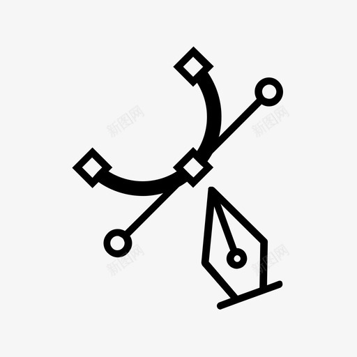 钢笔工具已售出无图标svg_新图网 https://ixintu.com bezier gold hold illustrator 已售出 无 曲线 矢量设计 粗体 绘图 钢笔工具