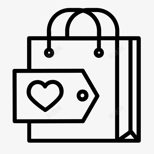 购物袋促销优惠图标svg_新图网 https://ixintu.com 优惠 促销 商店 心脏 携带 最爱 电子商务 网上购物电子商务 行李 购物袋 购物车