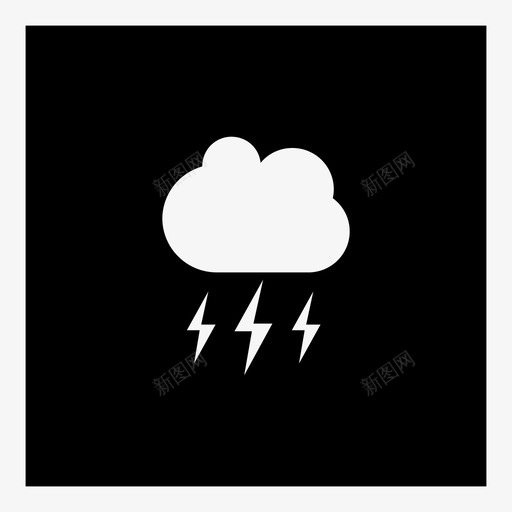雷声雷鸣电风暴图标svg_新图网 https://ixintu.com 雷声 雷鸣电风暴