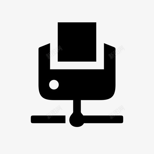连接网络打印机网络连接云图标svg_新图网 https://ixintu.com 网络连接云 连接网络打印机