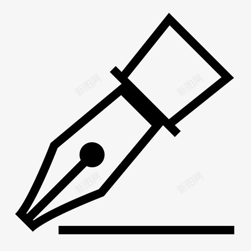 自来水笔钢笔书写图标svg_新图网 https://ixintu.com 书写 古典 圆珠笔 墨水 绘图 自来水笔 设备 软件工具和接口 钢笔