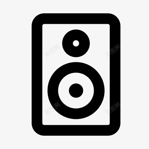 扬声器放大器音频图标svg_新图网 https://ixintu.com 低音扬声器 公共广播系统 功放 扬声器 放大器 监视器 音乐 音频