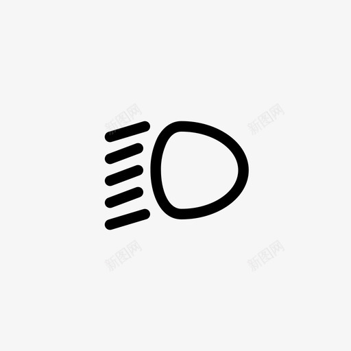 近光灯卡车发光图标svg_新图网 https://ixintu.com 仪表板 卡车 发光 明亮 灯 灯泡 车辆 近光灯 降低
