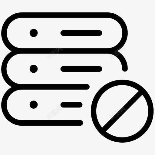 受限访问网络受限图标svg_新图网 https://ixintu.com internet 关闭 受限 受限访问 托管 托管web 服务器 禁止 网络 阻止