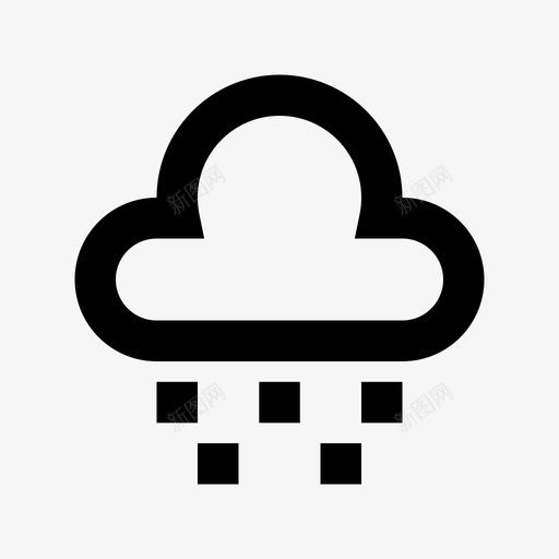 下雨圣诞节和复活节材质线图标svg_新图网 https://ixintu.com 下雨 圣诞节和复活节材质线图标