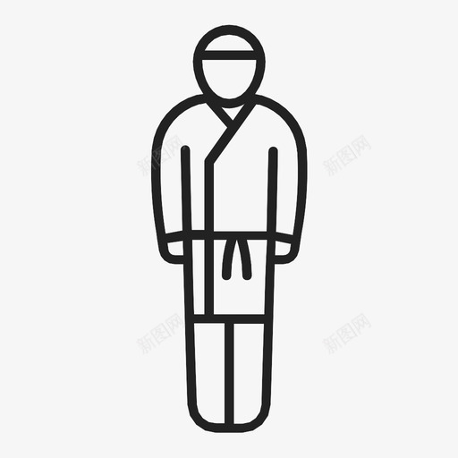空手道战士大师男图标svg_新图网 https://ixintu.com 大师 晨衣 柔道 爷爷 爸爸 男 空手道战士