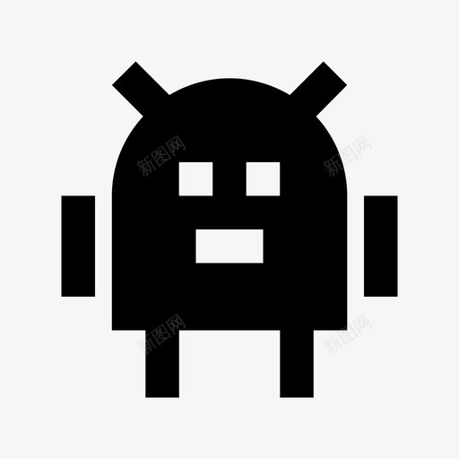 安卓机器人科技材料图标svg_新图网 https://ixintu.com 安卓机器人 科技材料图标