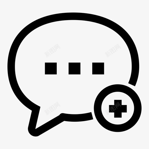 添加消息用户界面图标svg_新图网 https://ixintu.com 添加消息 用户界面