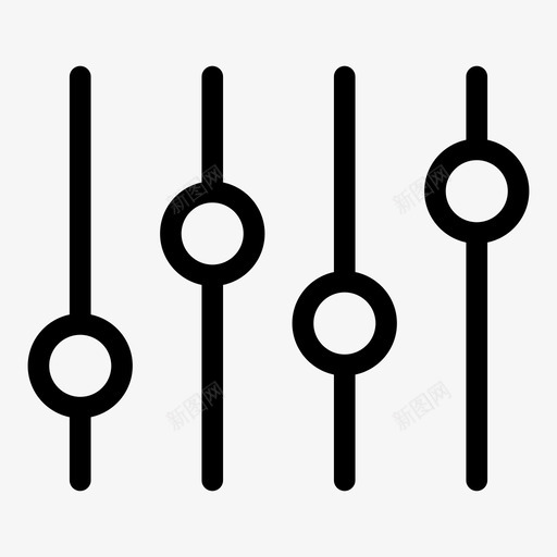 混音智能手机设置图标svg_新图网 https://ixintu.com 均衡器 擦洗 智能手机 最新技术 概述用户界面2 混音 设置 跳动 震颤 音乐 音频