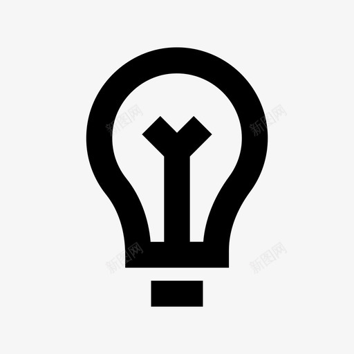 灯泡能量和电源材料实心图标svg_新图网 https://ixintu.com 灯泡 能量和电源材料实心图标