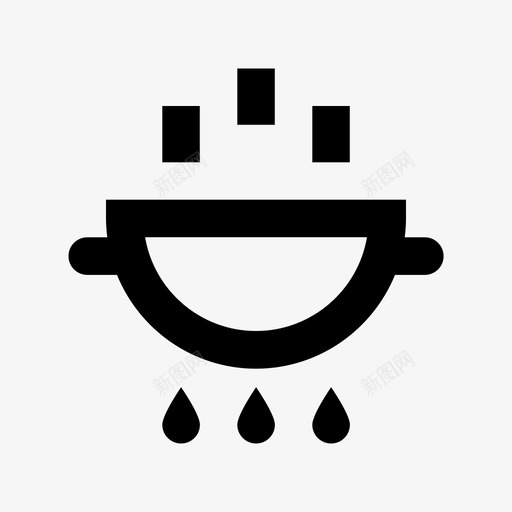烹饪米饭面食图标svg_新图网 https://ixintu.com 厨具材料图标 炉灶 炊具 烹饪 煮沸 米饭 肉 蒸煮锅 面食 食物准备 饭