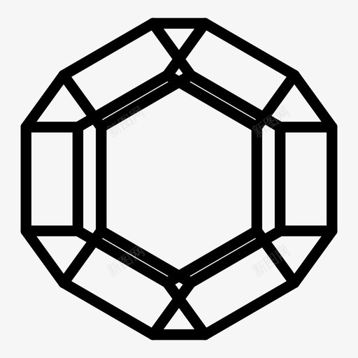 截短八面体13d图标svg_新图网 https://ixintu.com 1 3d 3d几何图形 3d图形 几何图形 宝石 截短八面体