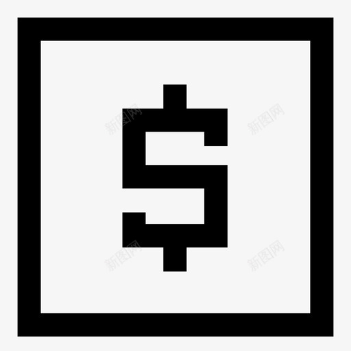 美元符号银行货币图标svg_新图网 https://ixintu.com 支付 权力 美元符号 货币 金融 银行