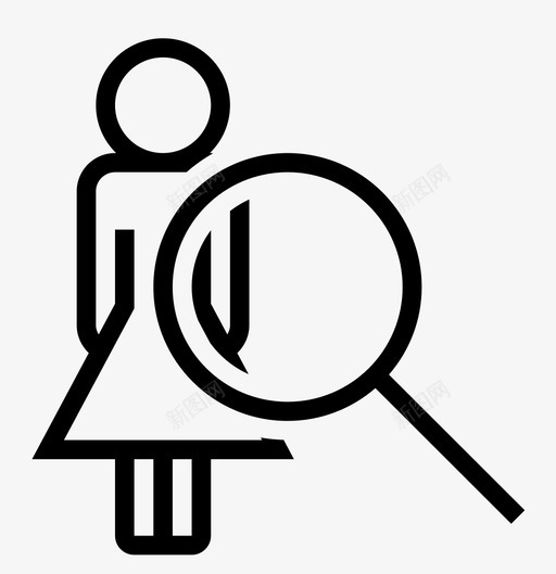 搜索用户网络工作软件图标svg_新图网 https://ixintu.com 妇女 搜索用户 放大镜 查找 用户和人 移动工作 网络工作 计算机工作 软件