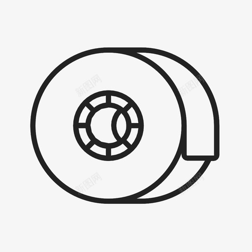 透明胶带胶带卷图标svg_新图网 https://ixintu.com 办公用品 卷 粘合剂 绝缘 胶带 透明胶带 附件