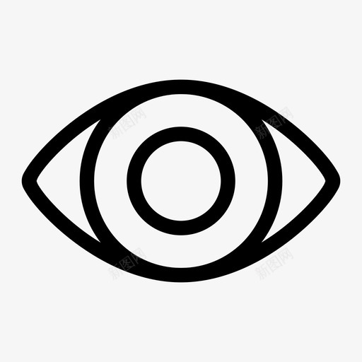 眼睛图像看图标svg_新图网 https://ixintu.com 图像 看 看见 眼睛 瞳孔 视觉 部分