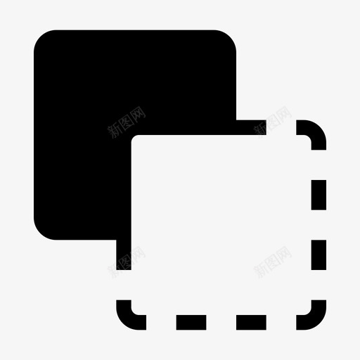 后减前探路者重叠图标svg_新图网 https://ixintu.com 剪切 后减前 对象 形状 探路者 洞 空 虚线 重叠