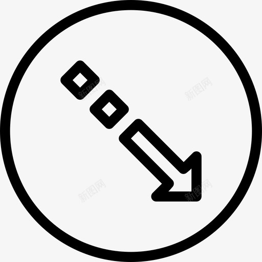 右下正方形标牌图标svg_新图网 https://ixintu.com 减少 右下 增强 指示灯 方向 方式 标牌 正方形 用户需要的圆线 箭头 绘图 跟踪
