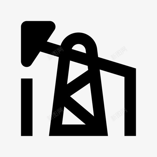 泵杰克能源和电力材料线图标svg_新图网 https://ixintu.com 泵杰克 能源和电力材料线图标