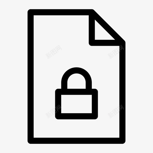 文件锁安全保护图标svg_新图网 https://ixintu.com 不为所有 保护 关键字 办公用品线 安全 密码 文件 文件资料 文件锁 文具 档案表格