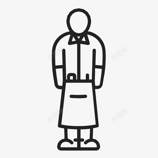 服务员点菜员小费图标svg_新图网 https://ixintu.com 主人 小费 服务员 点菜员 职业 餐厅职员
