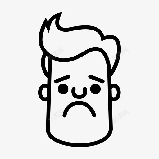 抑郁生病悲伤图标svg_新图网 https://ixintu.com 不感兴趣 孤独 心碎 悲伤 情绪化的面对帅气帅气的男性 抑郁 沮丧 生病 男性 被抛弃 面对