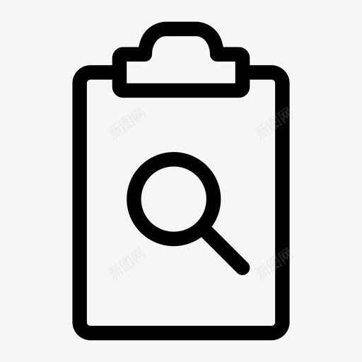 剪贴板搜索潮汐任务板图标svg_新图网 https://ixintu.com 互联网 任务板 剪贴板搜索 办公用品线 振荡 放大镜 数据信息 文件数据 文具 潮汐 脉冲 震颤