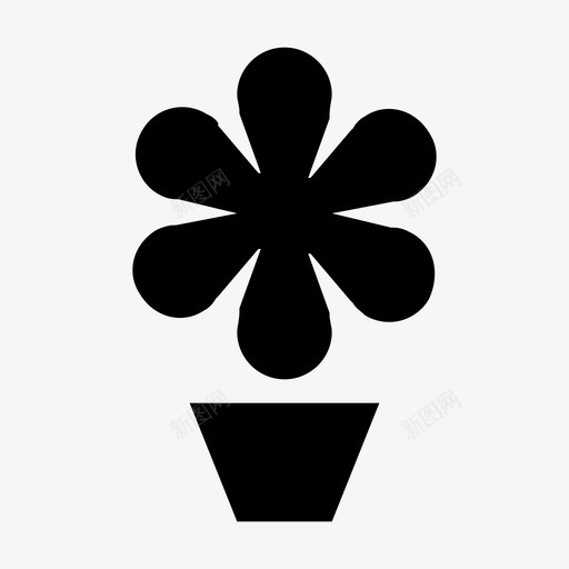 盆栽植物试点材料图标svg_新图网 https://ixintu.com 盆栽植物 试点材料图标