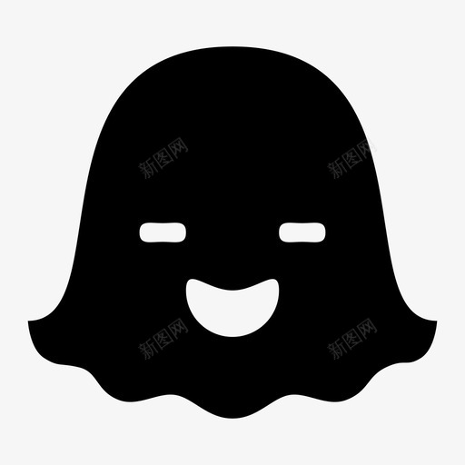快乐表情鬼魂图标svg_新图网 https://ixintu.com 万圣节 卡通河豚鱼 吃豆人 微笑 快乐 水母 河豚 章鱼 表情 鬼魂