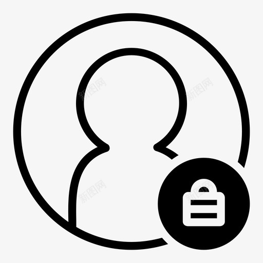 锁定用户软件配置文件图标svg_新图网 https://ixintu.com 块 帐户 移动工作 网络工作 计算机工作 软件 配置文件 锁定用户