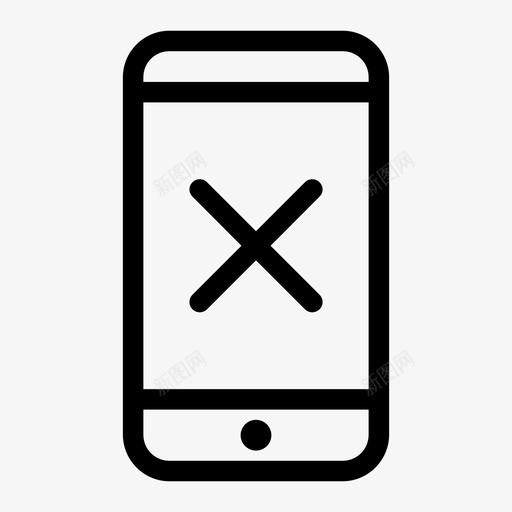 智能手机拒绝激增流图标svg_新图网 https://ixintu.com throb 十字标记 安卓 小工具 手机 智能手机拒绝 流 激增 爆发 设备线