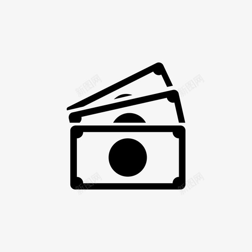 票据货币现金支付图标svg_新图网 https://ixintu.com 现金支付 票据 货币
