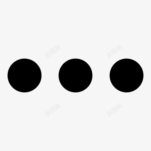 更多3点继续图标svg_新图网 https://ixintu.com 3点 三个点 创意 更多 标点 标点符号 标记 省略号 继续 菜单